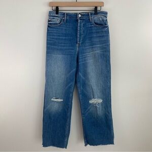 Black Orchid Marisa Relaxed Straight Fray Jeans